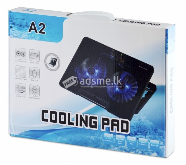Dual Fan Adjustable Laptop, Notebook Cooling Pad A2