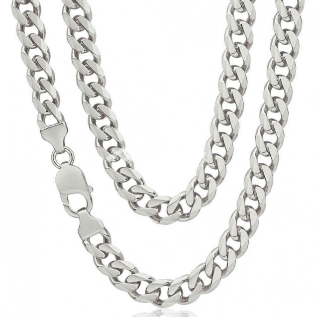 Pure silver curb chain