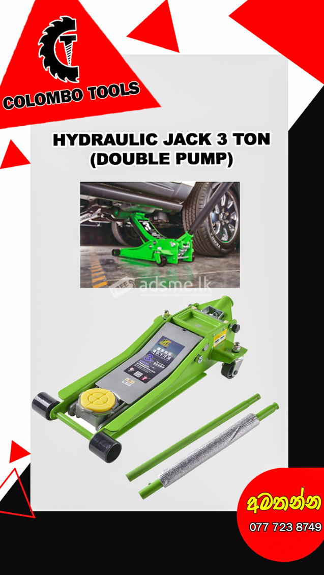 Hydraulic Jack 3 Ton For Hybrid Vehicle (Double Pump)