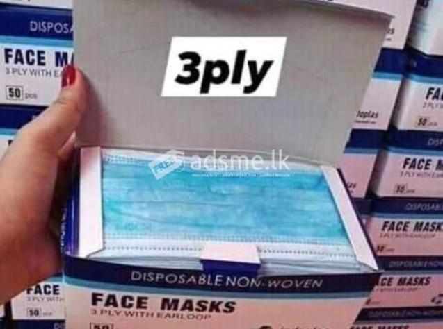 3 Ply Non-Woven Face Masks with earloops