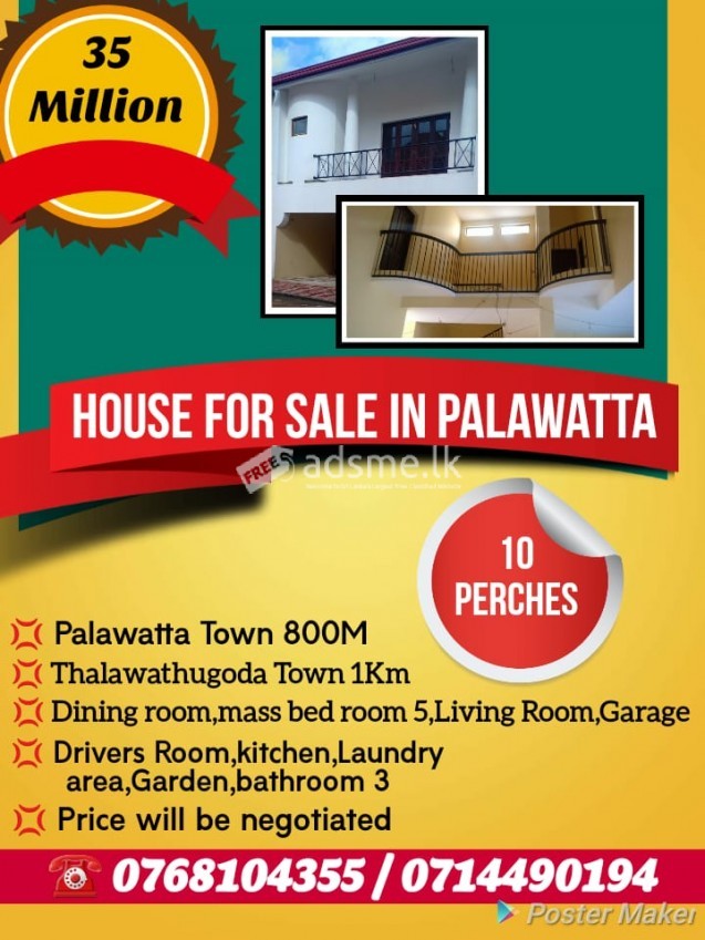 House for sale palawatta