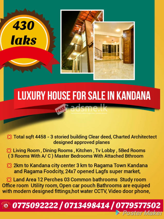 Luxury House For Sale In Kandana
