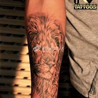 Lion and native tattoo designs in Sri Lanka