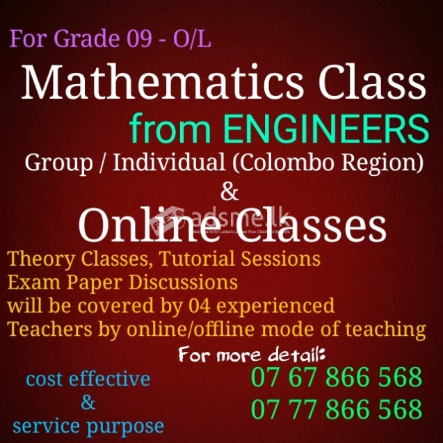 Tution from Engineers for Mathematics