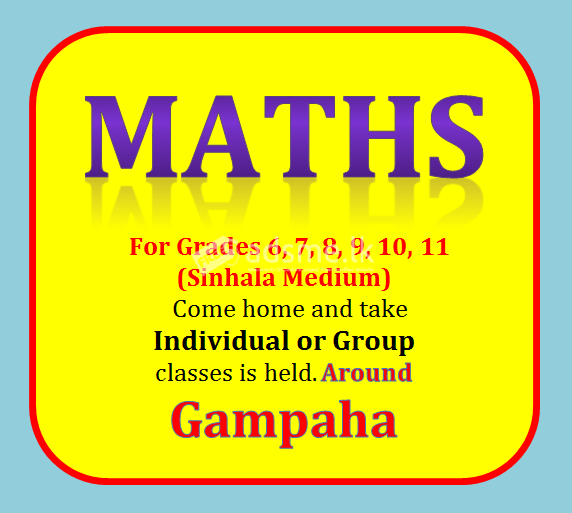 MATHS For Grades 6, 7, 8, 9, 10, 11 (Sinhala Medium)