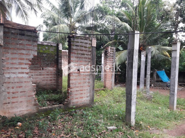 20 Perches Land With Partially completed House