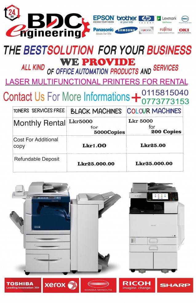 Photocopy machines and spare parts