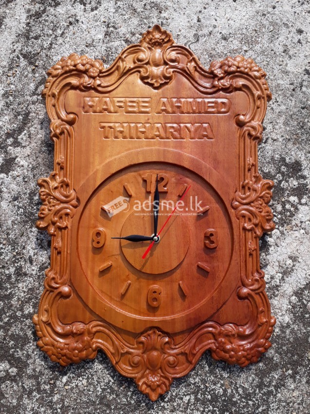Wooden Wall Clock Model B