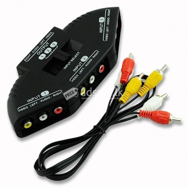 AV 3rc Audio video Selector Switch Box
