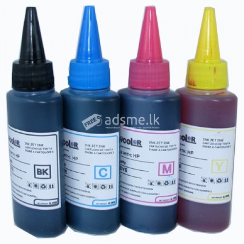 4 Colour  Refill Printer cartridge dye ink