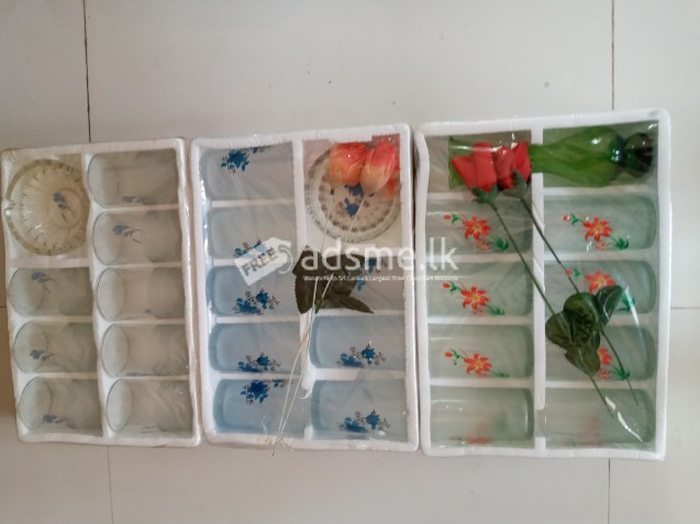 8 Pieces Glass Set with bowl