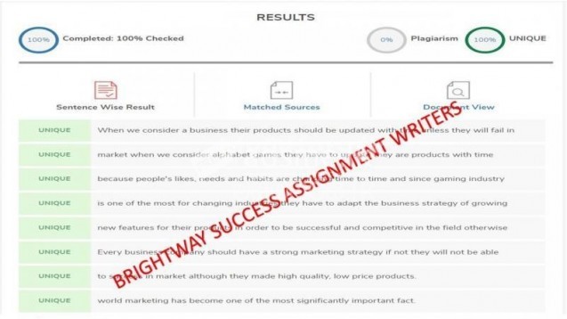 BRIGHTWAY SUCCESS ASSIGNMENT WRITERS