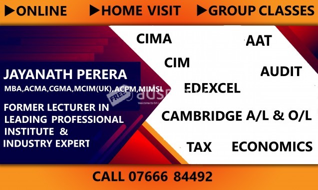 CIMA, Edexcel & Cambridge O/L, AS and A/L and AAT