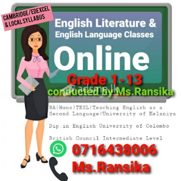 English Literature and English Language Classes-Online