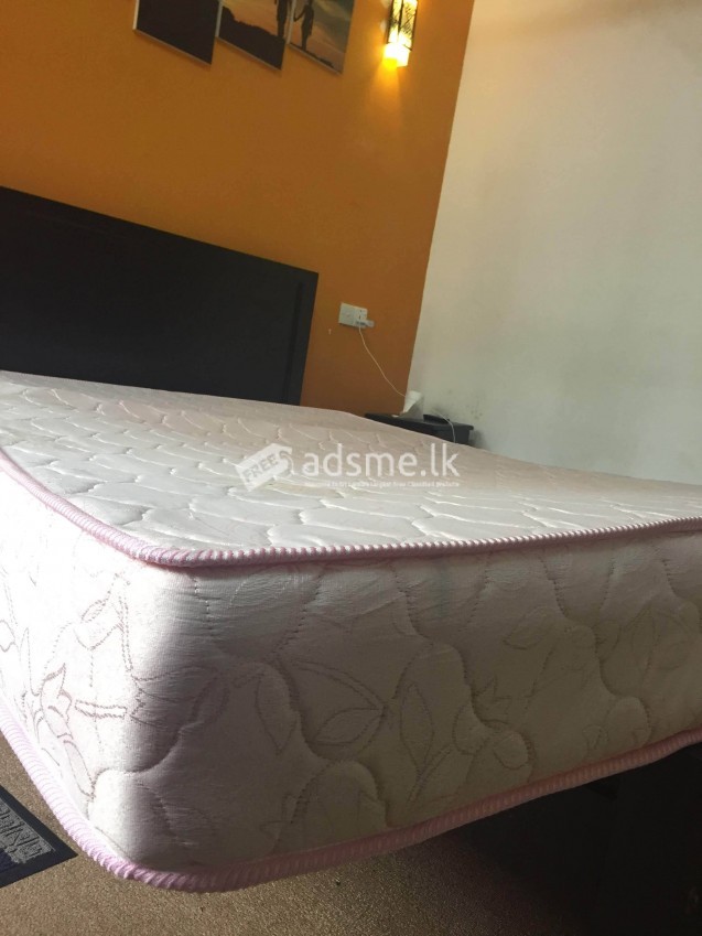 Teak bed with spring mattres