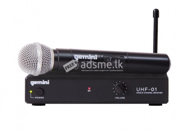 GEMINI UHF-01M Handheld Single Channel Wireless Microphone System