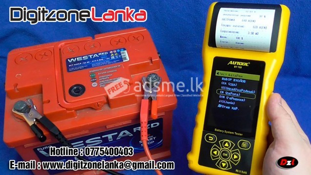 Battery tester with printer