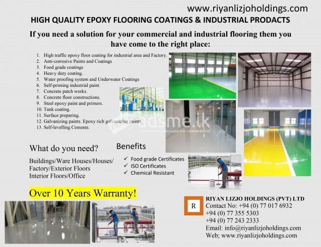 Epoxy Flooring/Waterproofing Systems/Galvanizing Paints