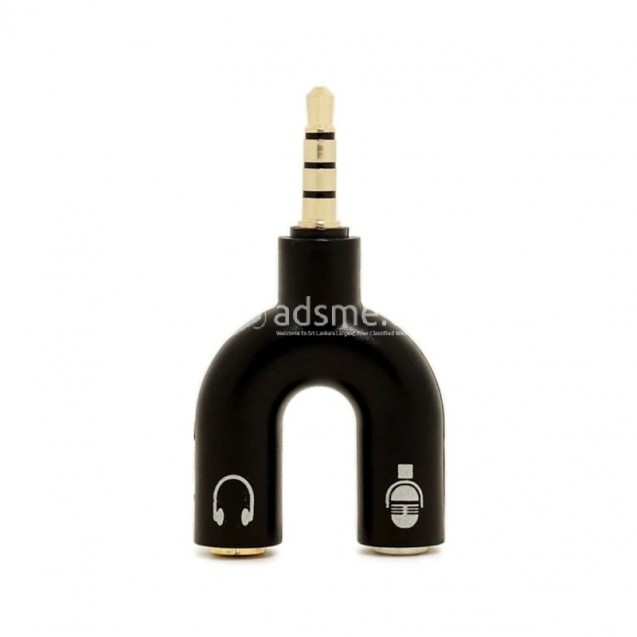 U Type Adapter Dual 3.5 MM Headphone Plug Audio Cables
