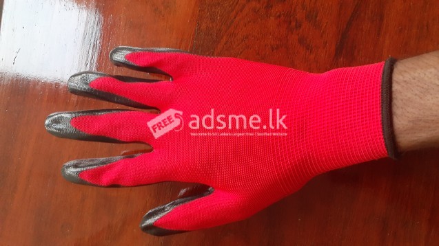 Nylon nitrile coated gloves