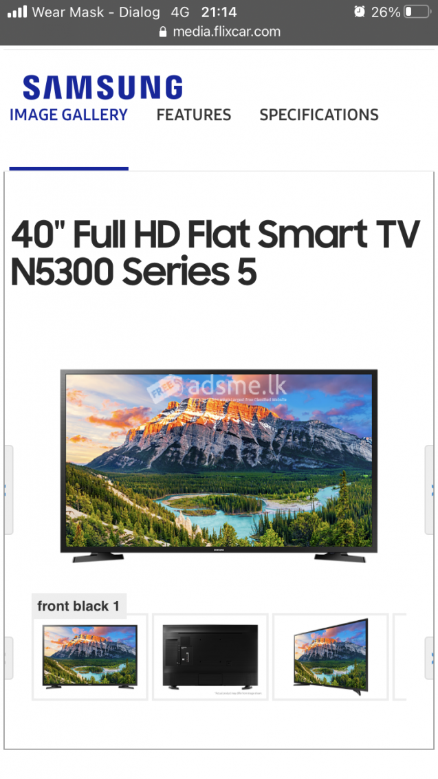 Samsung 40” Smart Tv