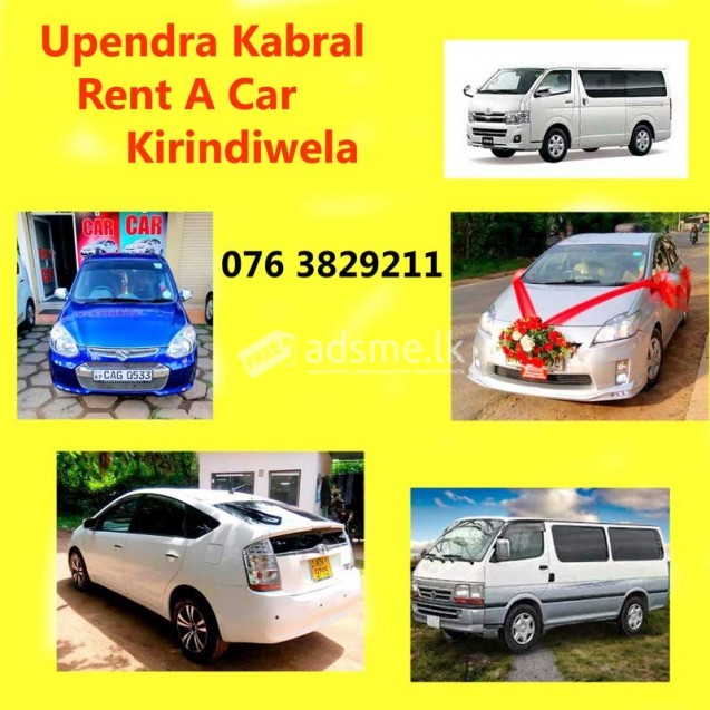 Cab Service in Kirindiwela - Upendra Kabral Rent a Car.