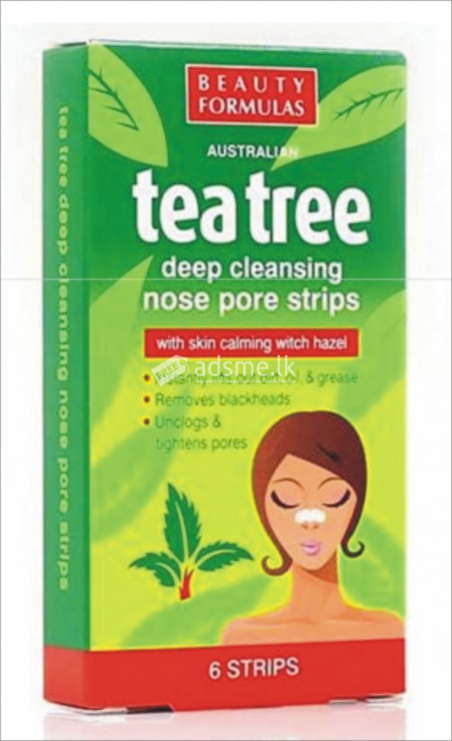 BEAUTY FORMULAS Tea Tree Deep Cleansing Nose Pore Strips – 6 Strips LKR 900.00