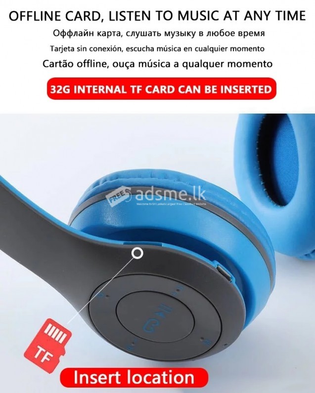 P47 Headset Wireless Bluetooth Stereo Headphones