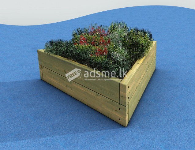 wooden triangle planter box X4