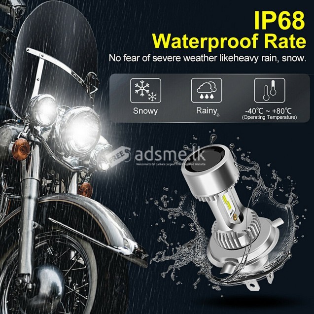 H4  LED Motorcycle Headlight High Power w/ Fan