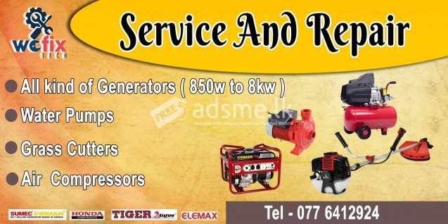 Repair all types of generators and water pumps