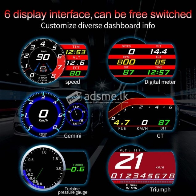 OBD Head-Up Digital Speed Hud Display with OBD computer diagnostic function