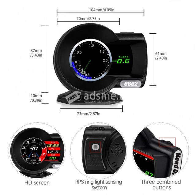 OBD Head-Up Digital Speed Hud Display with OBD computer diagnostic function