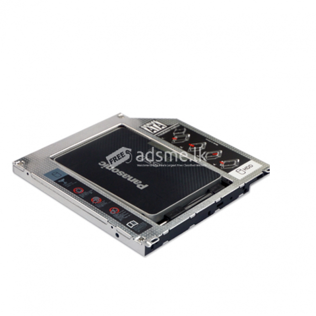 Aluminum 2nd HDD Caddy 9.5mm SATA 3.0 SSD Case HDD Enclosure for Apple Macbook Pro Air 13