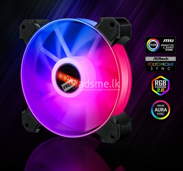Stylish RGB fan 4pin with crystal effect