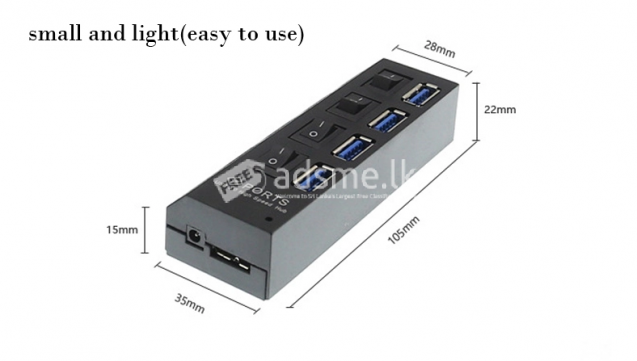 Portable Mini Micro USB HUB 3.0 Super Speed 4 Ports Mini USB 3.0 Hub With Separate Switch Computer Cable USB Splitter Adapter