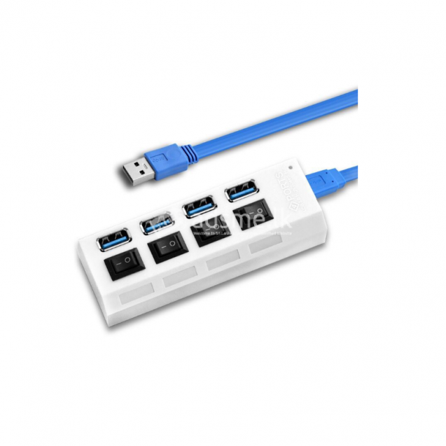 Portable Mini Micro USB HUB 3.0 Super Speed 4 Ports Mini USB 3.0 Hub With Separate Switch Computer Cable USB Splitter Adapter