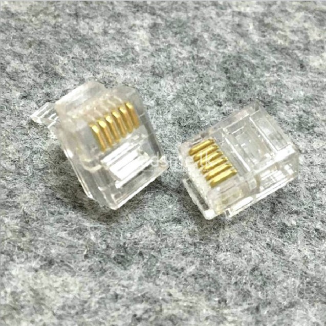 1000 PCS RJ45 Ethernet Cables Module Plug Network Connector RJ-45 Crystal Heads Cat5 Color Cat5e Gold Plated Cable