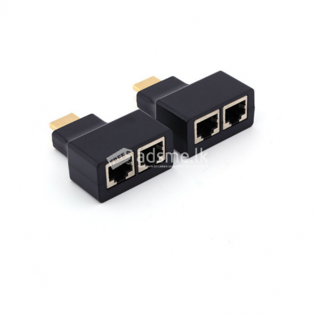 Support 3D 1080P 30M HDMI Extender to Dual RJ45 Network Ports Converter Cable Extender Over by Cat 5e / 6
