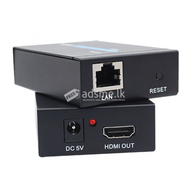 60M HDMI Extender 1080p 3D HDMI Transmitter Receiver over Cat 5e/6 RJ45 Ethernet Converter US EU Plug