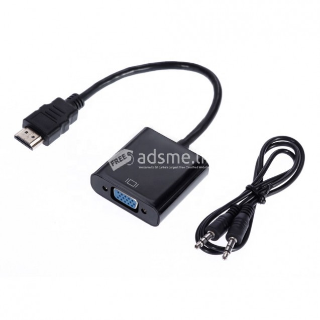 HD 1080P HDMI To VGA Cable Converter With Audio Power Supply HDMI Male To VGA Female Converter Adapter for Tablet laptop PC TV