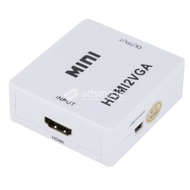 Grwibeou Portable Mini HDMI TO VGA Converter HDMI2VGA Video Box Audio Adapter 1080P For Notebook PC HDTV Projector