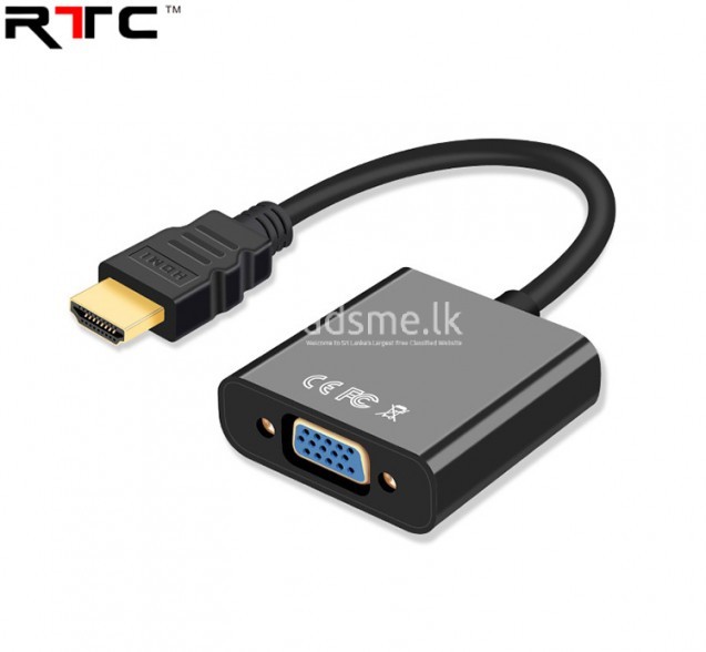 Roreta HD 1080P Digital to Analog Converter Cable HDMI-compatible to VGA Adapter For PS4 PC Laptop TV Box to Projector Displayer