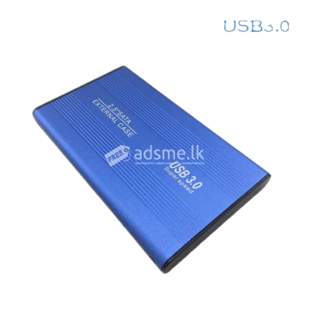 USB 3.0 HDD SSD SATA External Aluminum 2.5 Hard Drive Disk Box Enclosure Case up to 1TB 2.5