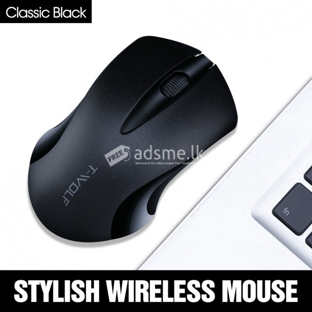 T-WOLF Q2 Optical Wireless Mouse Portable Ergonomic Mice USB Receiver 2.4GHz 10M Range for PC Computer/ Laptop/ Desktop/Notebook