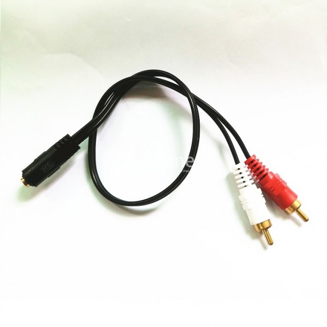 30cm 3.5mm Stereo Female Jack To 2RCA Male