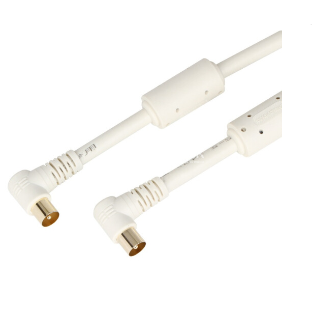 1.5m Satellite Cable/Lead Type-F 3C-2V, Sky Digital Virgin Plug, White TV Coaxial Antenna Cable