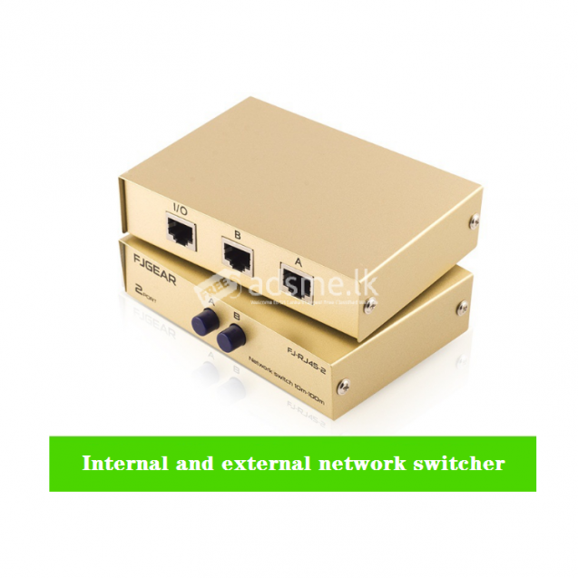High quality RJ45-2 port Ethernet switcher 2 input 1 output internal external 2port RJ45 network switch