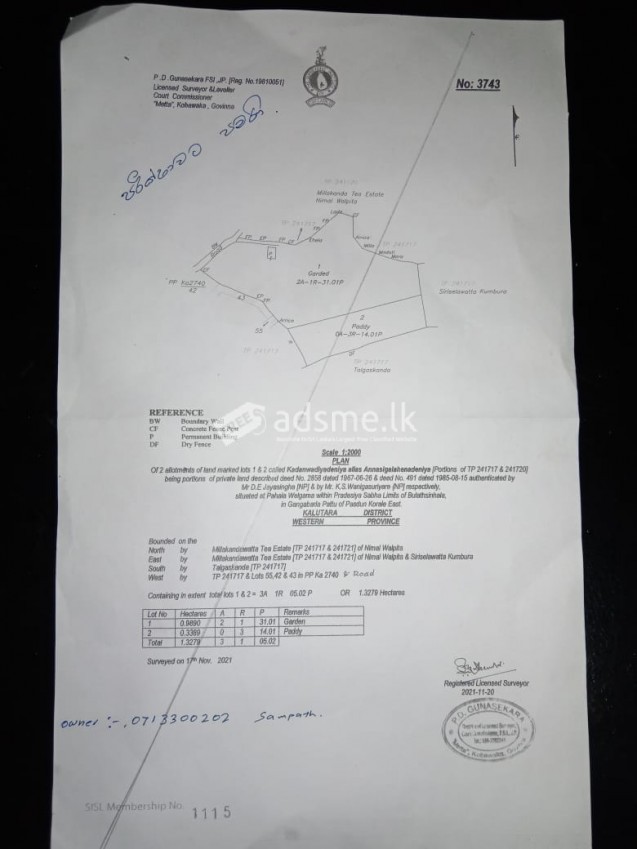 land with house sale