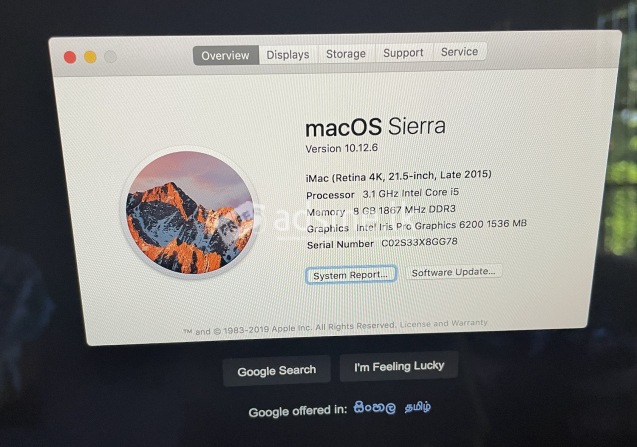 iMac Late 2015, 21.5 inch, Retina 4K